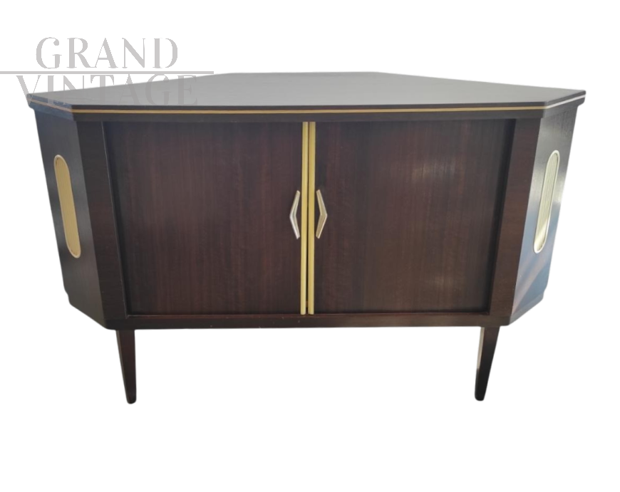 Mobile bar vintage angolare anni '70                            