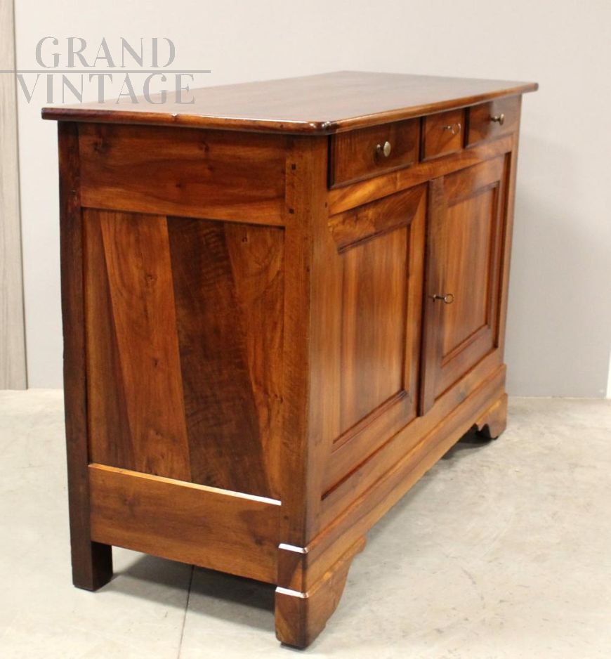 Antica credenza Luigi Filippo in noce massello dell'800 Grand Vintage