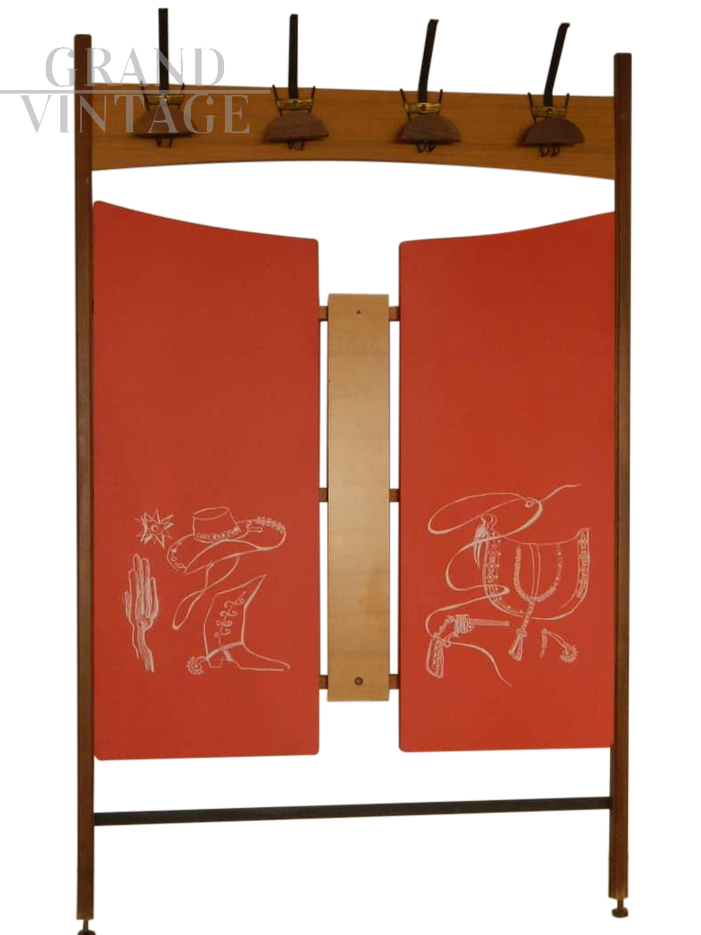 Attaccapanni da muro in stile saloon, anni '80