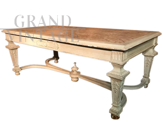 Grande tavolo laccato stile xix secolo