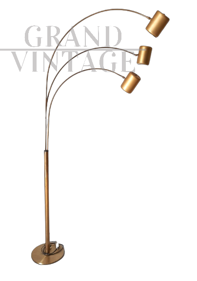 Piantana lampada da terra vintage stile Reggiani, anni '70                            