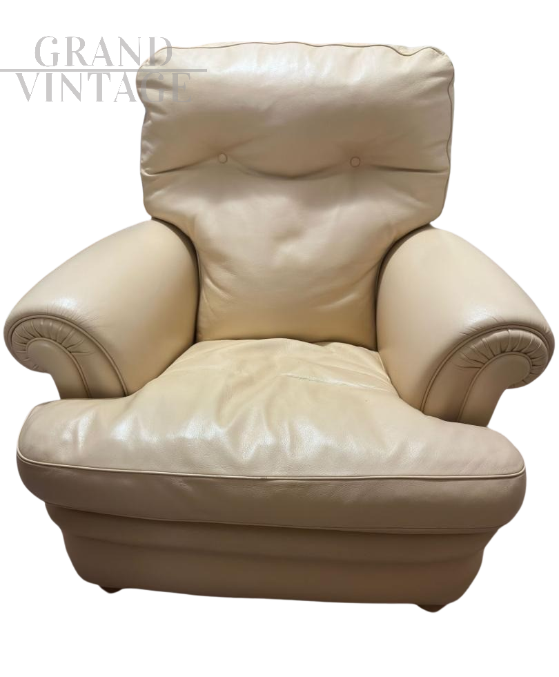 Poltrona Frau Dream in pelle beige                            