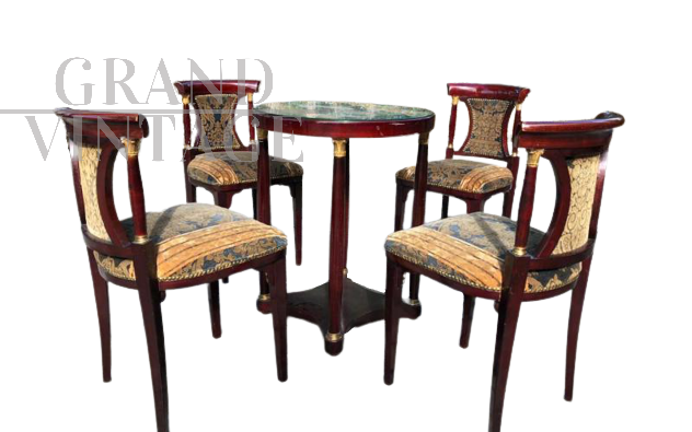 Salotto Thonet stile Impero completo, fine '800
