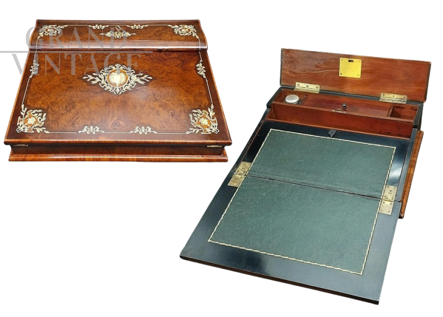 Scrittoio da viaggio per corrispondenza di epoca Napoleone III                            