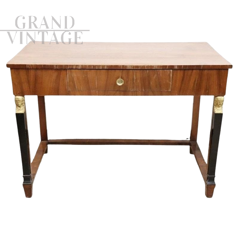 Scrivania antica da parete degli inizi del XIX secolo - Retour d'Egypte                            