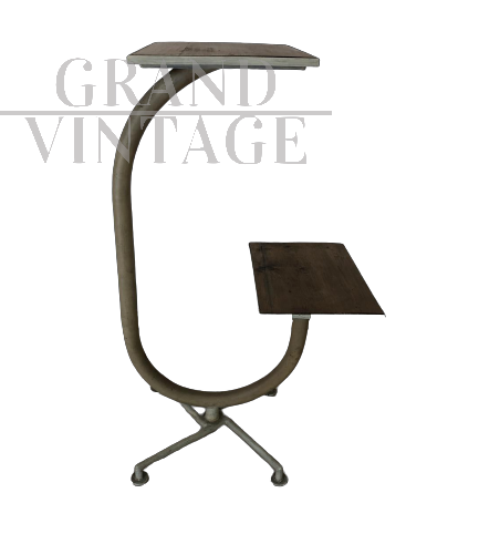 Struttura piedistallo porta tv vintage in ferro anni '50    