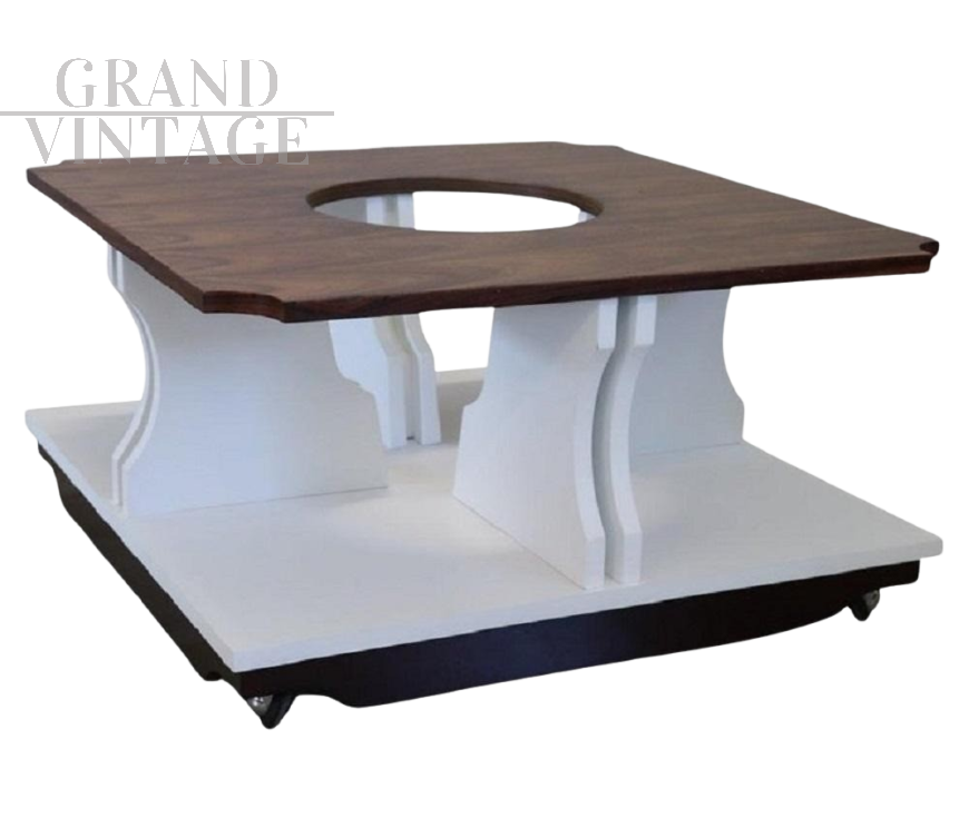 Tavolino da salotto quadrato, design italiano anni '70