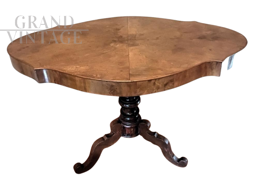 Tavolo a biscotto antico dell'800, epoca Luigi Filippo                            