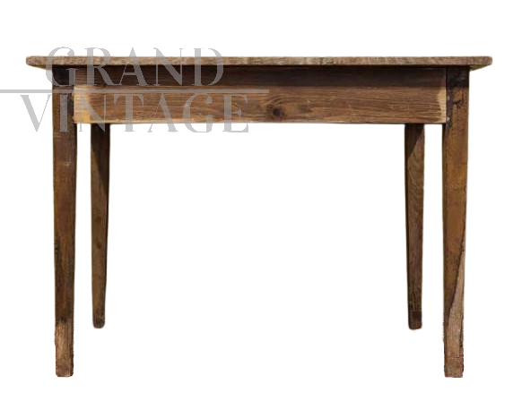 Tavolo vintage in legno naturale in patina                            