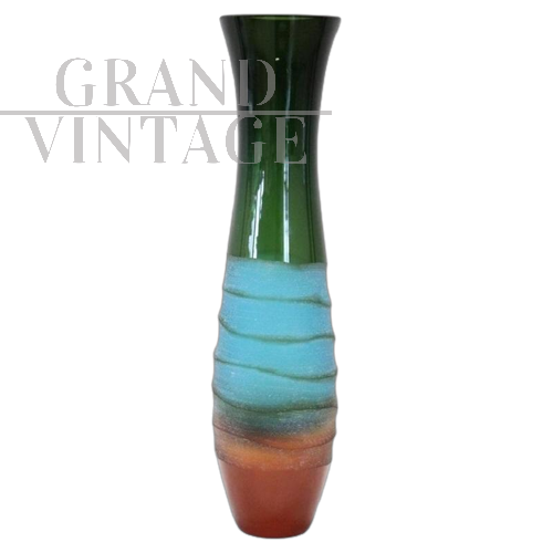 Vaso artistico Soliflor di Villeroy & Boch in vetro multicolore, anni '90            