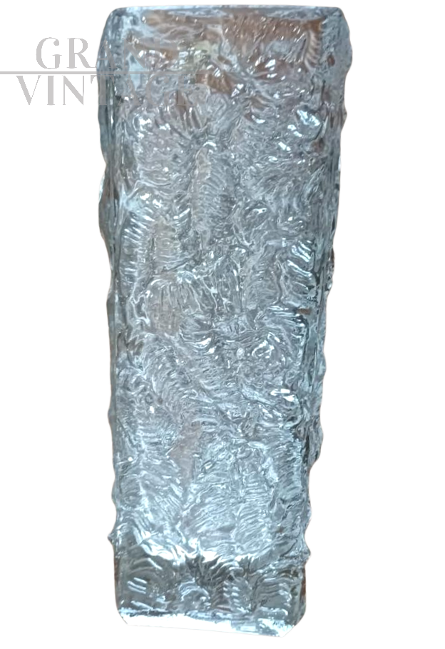 Vaso di vetro Libochovice di Frantisek Peceny per Sklo Union, Repubblica Ceca 1964