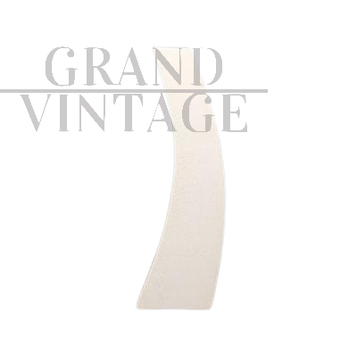 Vaso vintage Space Age in ceramica bianca attr. a Franco Pozzi, Italia anni '70                            