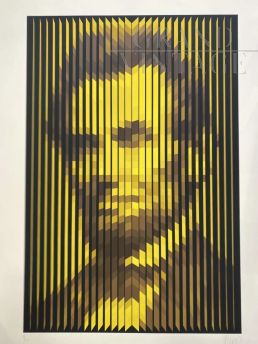 Abramo Lincoln - Serigrafia di Yvaral a colori su carta velina                            