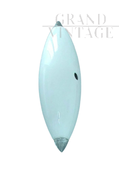 Applique di Barovier & Toso a ogiva in vetro di Murano bianco                            