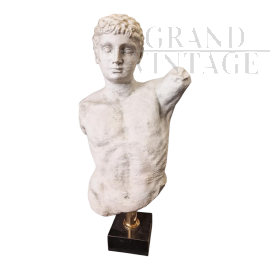 Busto in stile classico in gesso, Italia XX secolo                            