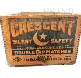 Cassetta di legno vintage americana The Diamond Match Co.                            