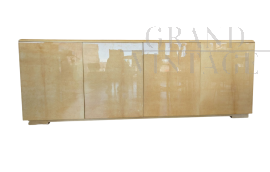 Contromobile credenza a 4 ante in stile Aldo Tura, anni '70                            