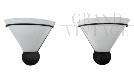 Coppia di applique VeArt in vetro di Murano, anni ‘80                            