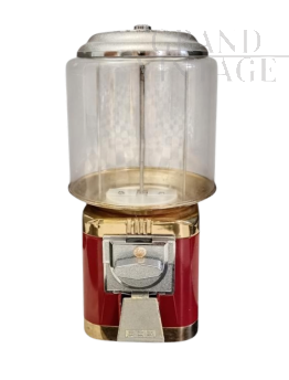 Distributore per caramelle vintage da bancone Beaver bordeaux                            