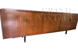 Grande credenza sideboard anni '60 in mogano                            