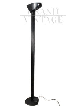Lampada da terra Otello nera di Bruno Gecchelin per Oluce, anni '80                            