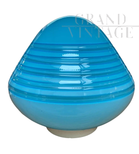 Lampada di Alfredo Barbini in vetro di Murano azzurro                            