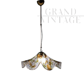 Lampadario a sospensione in vetro di Murano La Murrina, anni '80                            