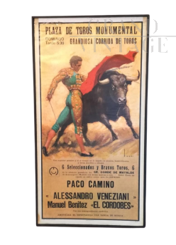 Manifesto vintage della Corrida di Madrid, anni '50                            