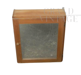 Mobiletto pensile vintage con specchio, 1970                            