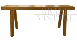Panca di René Martin per Charlotte Perriand in legno di pino                            