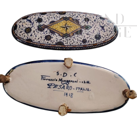 Scatolina in maiolica di Ferruccio Mengaroni, Pesaro 1918                            