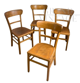 Set di 4 sedie da bistrot in legno                            