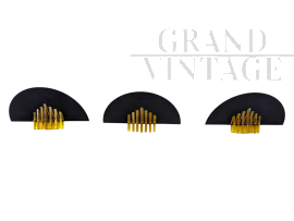 Set di 3 applique di AV Mazzega in ferro e vetro di Murano, anni '80                            
