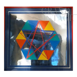 Stella di David - Serigrafia astratta di Yaacov Agam, 1979                            