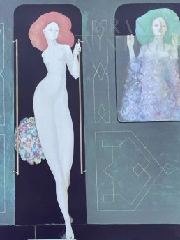 Vesper Express - serigrafia numerata di Leonor Fini, 1970
