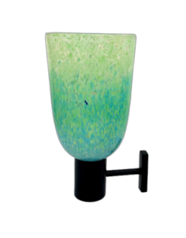 Single Seguso wall light in green and blue Murano glass       