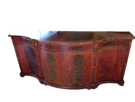 80's inlaid sideboard with wavy front                         
                            