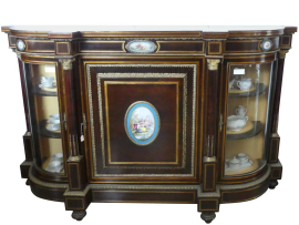 Antique Boulle sideboard display cabinet from the early 19th century