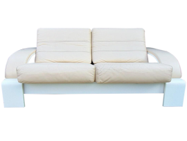 Design sofa by Nelo Sweden for Roche Bobois in white leather