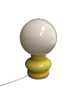 Coppia di lampade in vetro Murano gialle