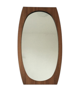 Grande specchio La Permanente Mobili di Cantù in teak, anni '60                            