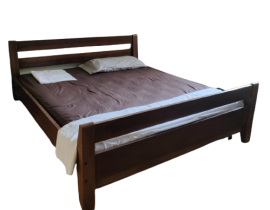 Bernini design double bed in solid wood
