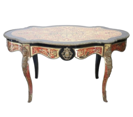 Majestic antique Napoleon III Boulle table, 19th century