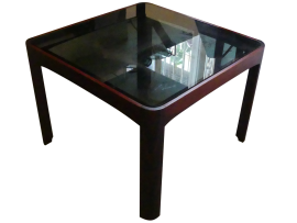 Tavolino Poltronova con vetro fumé anni '60
