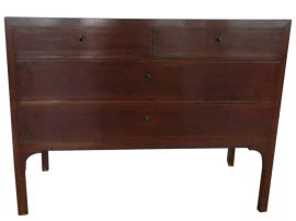 Antique Empire chest of drawers in walnut, Italy 1890
