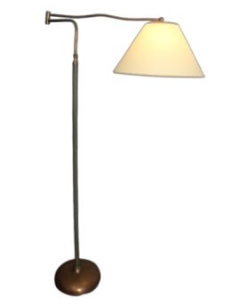 1960s reading floor lamp in brass