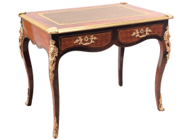 Antique French Napoleon III writing desk in precious exotic wood