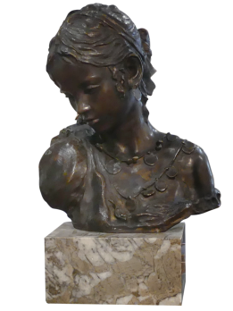 Scultura Moretti - busto di donna gitana