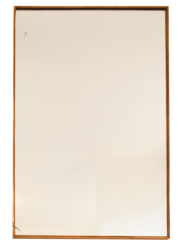 Specchio rettangolare in ottone, Italia anni '60