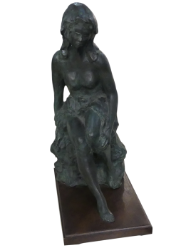Statua in bronzo Fanciulla di Selvestrel